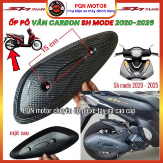 Ốp pô Hàng Artistar Cho Sh Mode Các Đời Xe Từ 2013 - 2019 và Sh mode 2026 - 2020 Vân Cacbon Đẹp Bền