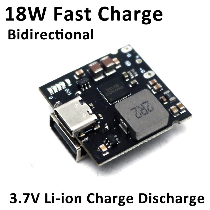 SW6106 PD3.0 18W Mô-đun sạc nhanh 1S BMS Li-ion Bảng xả TYPE-C USB DC 5V ĐẾN 3.7v 4.2V Pin Lithium 4