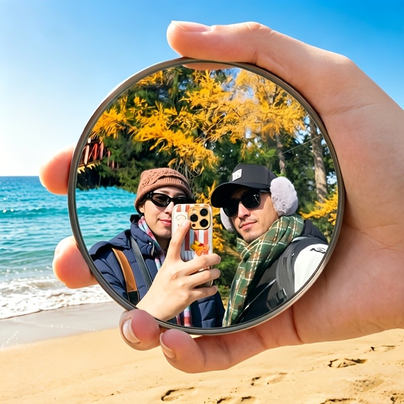 1 Chiếc Gương Treo Tường Selfie Du Lịch - Gương Chụp Ảnh Góc Rộng Di Động Tròn Gương Chụp Ảnh Ins Du