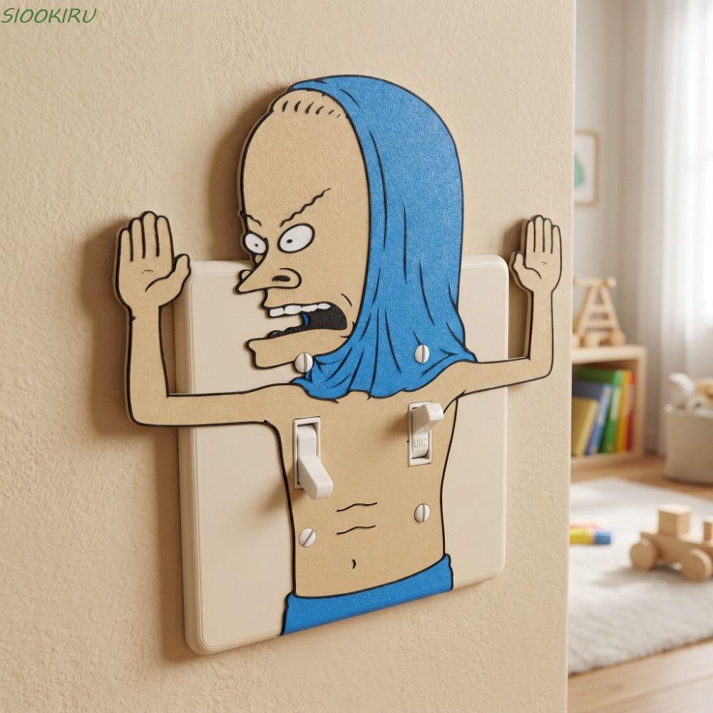 SIOOKIRU Light Switch Cover, Double Toggle 2 Gang Wall Plate, Beavis và Butt-Head Standard 2Gang Dua