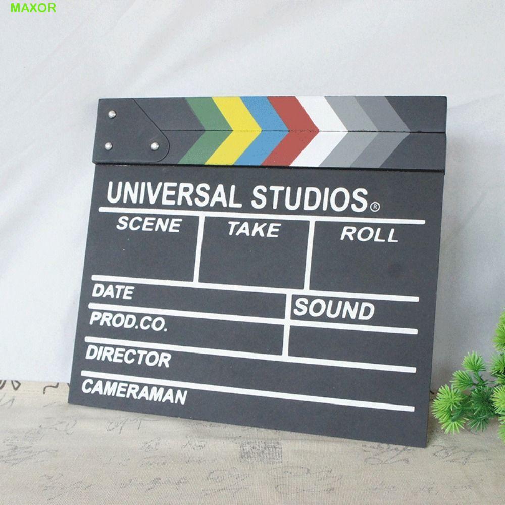 MAXOR Regisseur Scene Clapperboard, Acrylic Prop Chụp Ảnh Chống Đỡ Ban Regisseur, Treo Đồ Trang Trí 