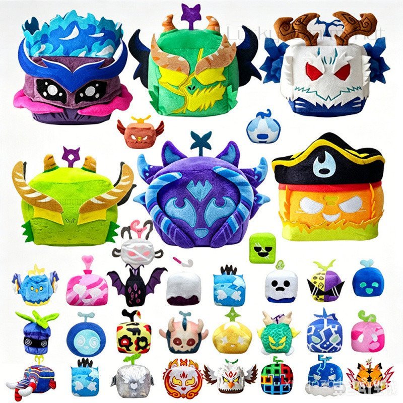 Blox Fruits Devil Fruit Đồ chơi sang trọng, Tiger Dragon Blizzard Pirate Các loại Búp bê nhồi trái c