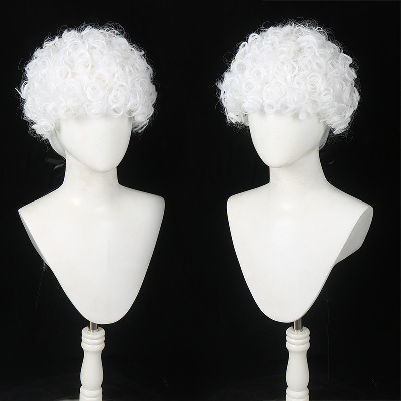 [Hàng có sẵn] Halloween Lawyer Judge Wig Prom Party Show Wig cos Tóc giả Mũ WJG