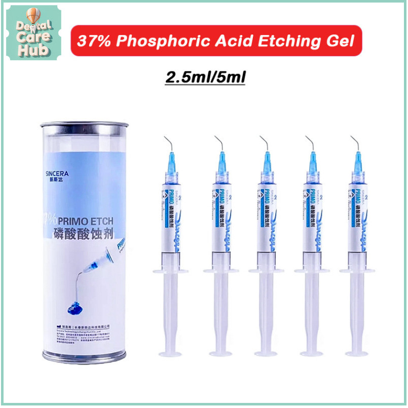 Nha khoa 37% Axit Phosphoric Etching Gel 2.5ml / 5ml Vật liệu sửa chữa răng miệng Làm trắng răng Ven