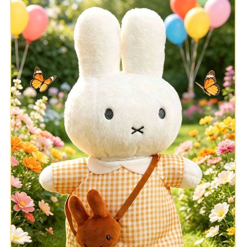Cute Crossbody Bag Dressing Miffy Rabbit Plush Toy Doll Cute Crossbody Bag Dressing Miffy Rabbit Plu