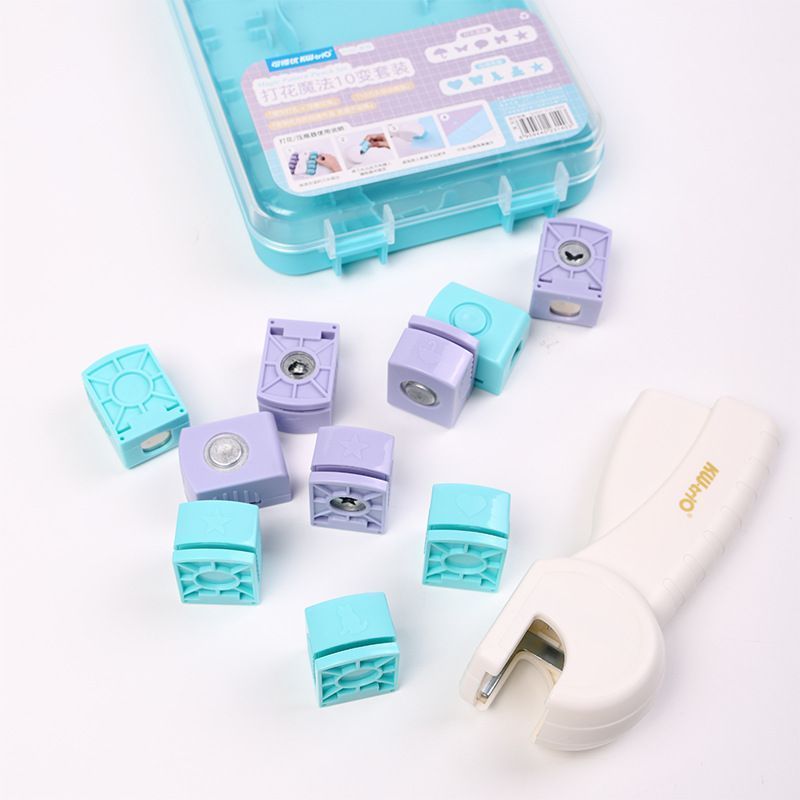 [Kedeyou] Máy Dập Nổi Họa Tiết Puncher Sổ Tay Puncher Puncher Full Set Ren Handmade diy Press Paper 