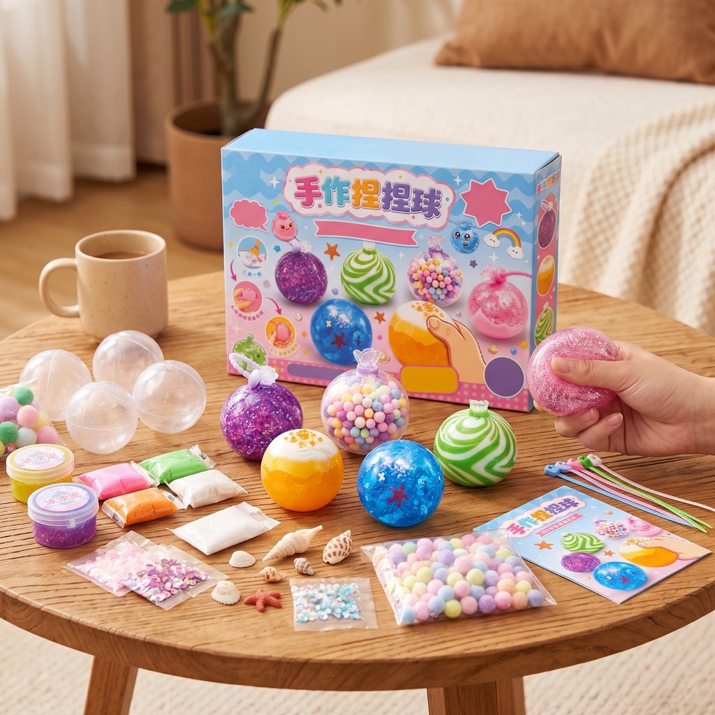 Press Ball Kit Bộ dụng cụ làm mực có thể tùy chỉnh Fidget Squishy Quả bóng căng thẳng giác quan với 