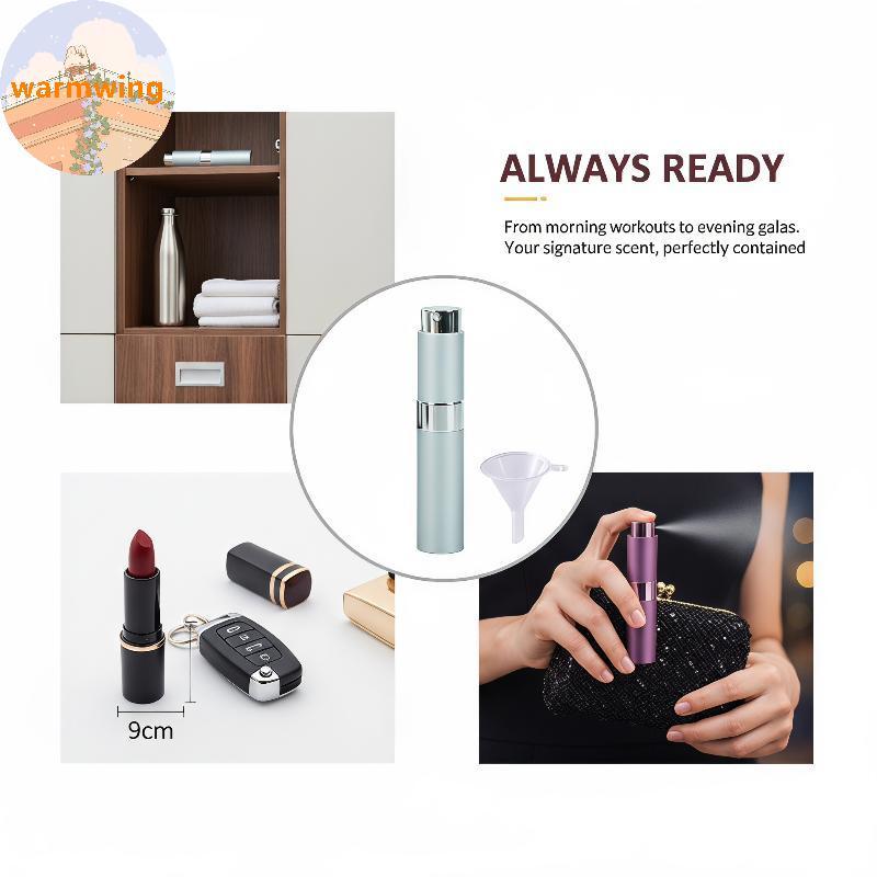 Warmwing 4 Nước Hoa Du Lịch Di Động Chai Có Thể Đổ Lại 8ml Trống BPA Free Cologne Hộp Đựng Cho Chuyế