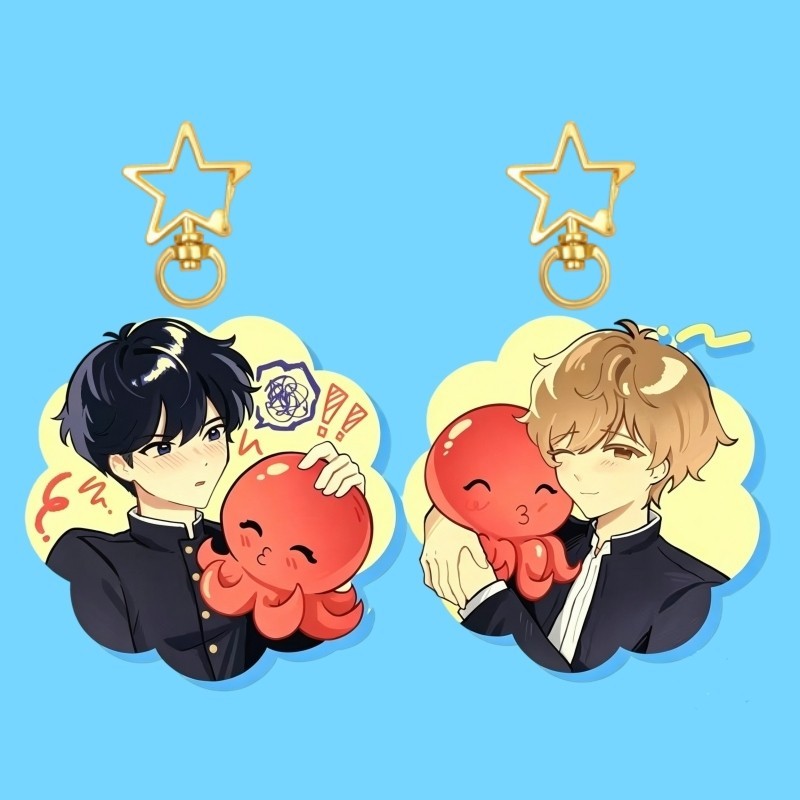 Ganbare Nakamura Kun Hug Octopus Ver Anime Móc khóa Go for It Nakamura Hàng hóa Okuto Nakamura Hiros