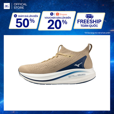 Giày Chạy Bộ NAM MIZUNO NEO VISTA 2 - kaki nhạt trắng xanh dương đậm - J1GC253454