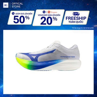 Giày Chạy Bộ Unisex Mizuno Hyperwarp Pure - Trắng Vàng Xanh - J1GC267001