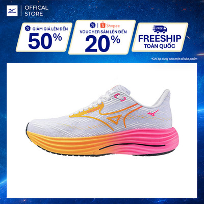 Giày Chạy Bộ Unisex Mizuno Wave Rider 29 - Trắng Hồng - J1GC259302