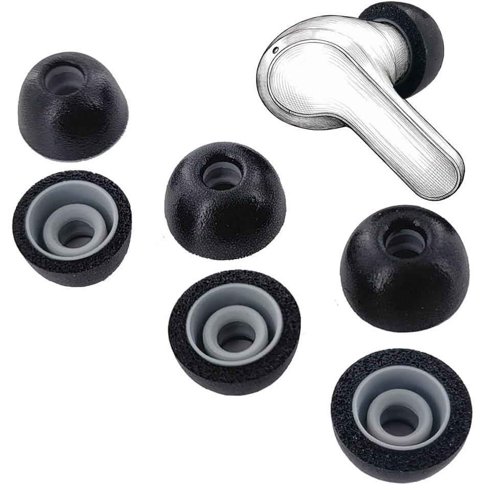Đầu tai xốp nhớ 2 lớp thay thế cho tai nghe JBL Vibe Beam | Tương thích với JBL Vibe 2 / Vibe Beam /