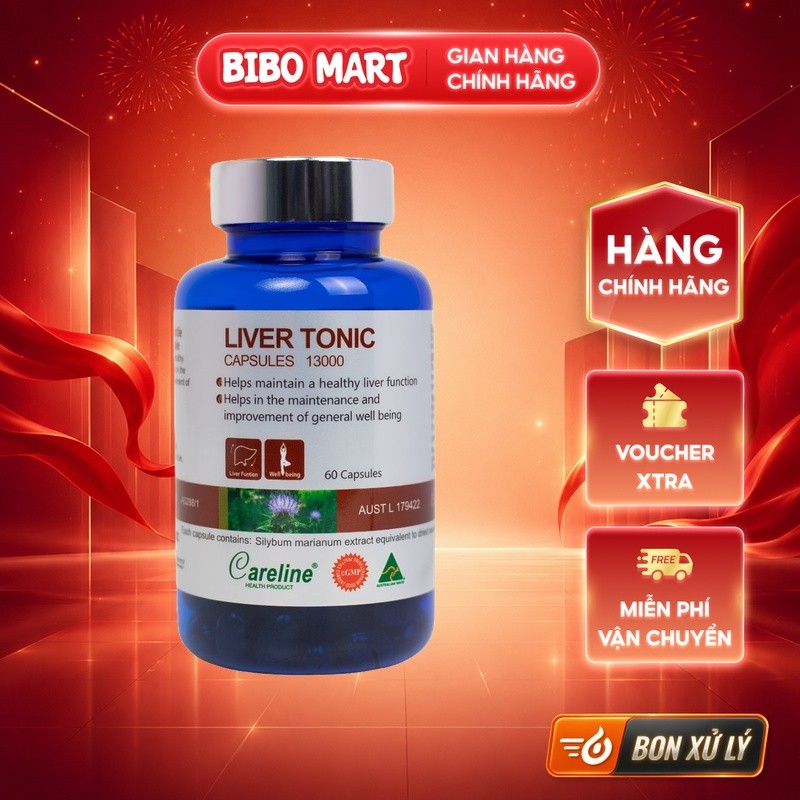 Viên Uống Bổ Gan Careline Liver Tonic 60 Viên Thanh Nhiệt Mát Gan - Bibo Mart