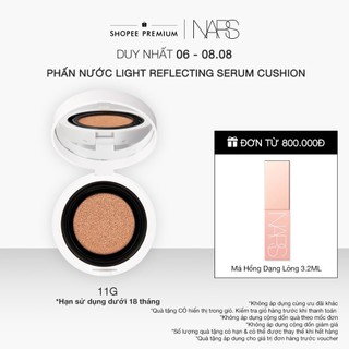 Phấn nước trang điểm NARS Light Reflecting Serum Cushion Foundation 11g + Hộp nhựa đựng cushion NARS
