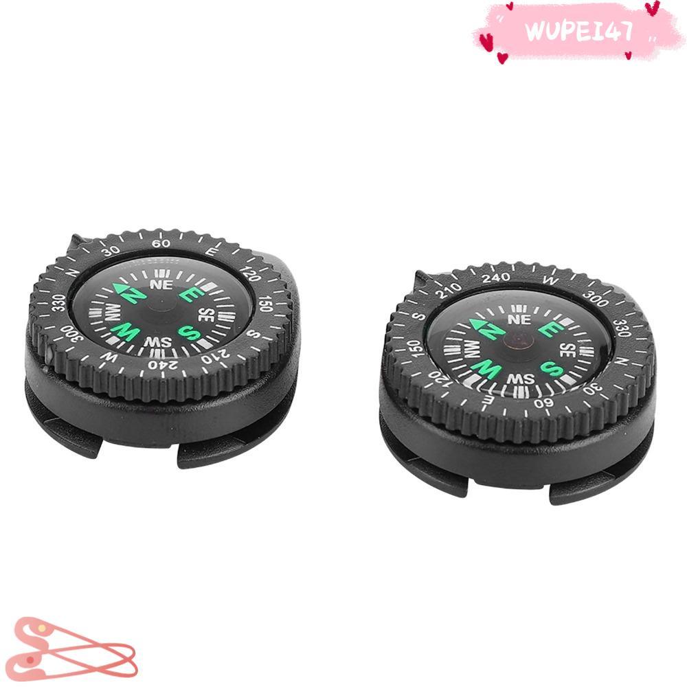 WUPEI47AD 6 chiếc La bàn cổ tay điều hướng, La bàn dây đeo đồng hồ màu đen di động, Dây đeo cổ tay c