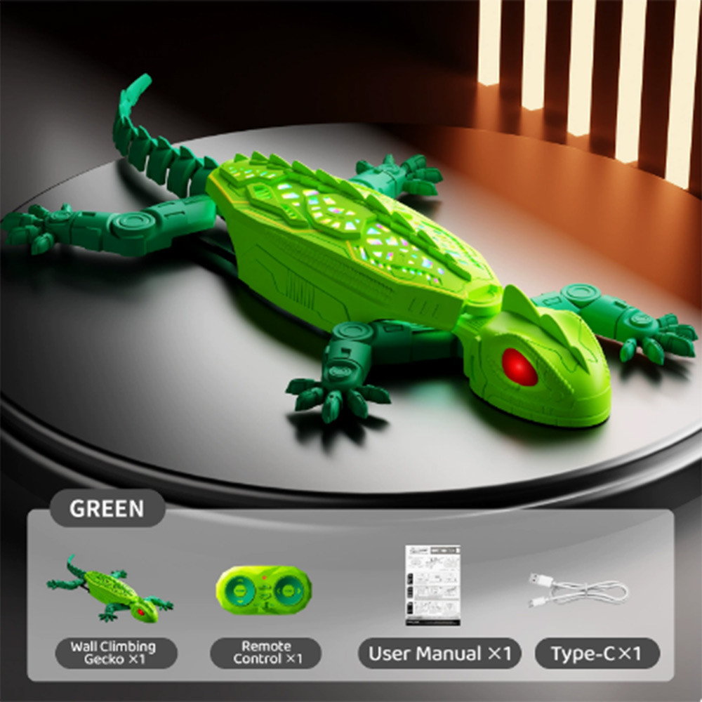 Electric Crawling Lizard Toy, Realistic Simulation Lizard with Light Effects, Fun Play Animal Toy fo