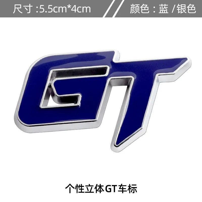 WZLQM88 Thương Hiệu Mới Xe Ô Tô Độc Đáo GT Ba Chiều Nhãn Dán Xe Hơi Kim Loại Logo Đuôi Sau Logo Thân
