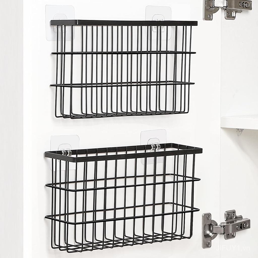 Sinnsally 2 Pack Cabinet Door Organizer,Self Adhesive Lid Organizers Inside Cabinet Storage Boxes,Ha