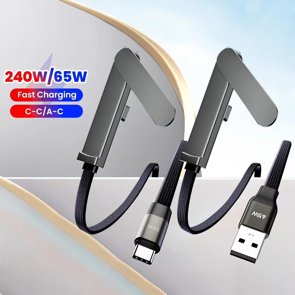 Elough 240W Type C sang Type C Sạc nhanh Giá đỡ cáp dữ liệu 65W USB C Sạc PD Dây cáp
