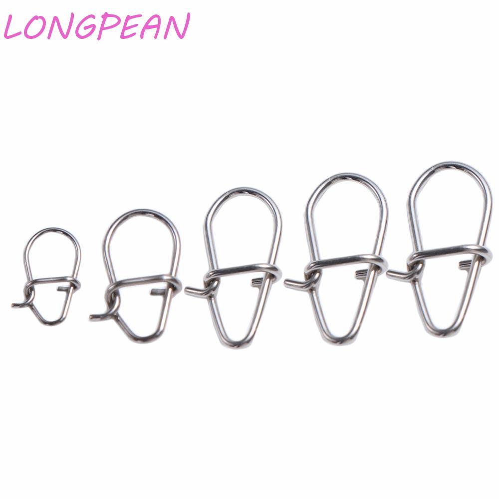 LONGPEAN Mồi Câu Cá Kết Nối Câu Cá Dụng Cụ Cá 100 Chiếc Khóa An Toàn Snap Kết Nối Pesca Câu Cá Móc S