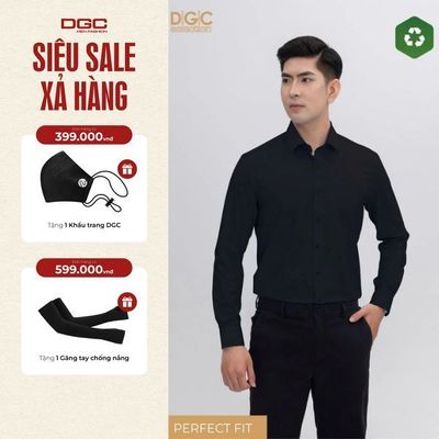 Áo so mi Nam dài tay DGC Dáng Ôm Perfect Fit, phong cách hiện đại - SASDBD96M