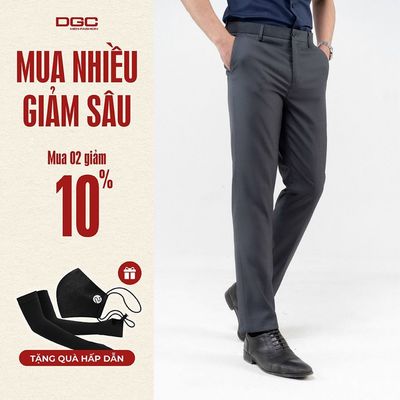 Quần Âu Nam Không Ly DGC Dáng Suông Regular Fit, Bề Mặt Vải Mềm Mại Thoải Mái, Dễ Phối Đồ - WQTBB01M