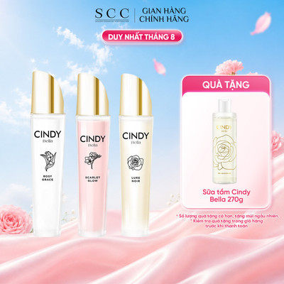 Nước Hoa CINDY BELLA Rosy Grace, Lure Noir, Scarlet Glow 50ml