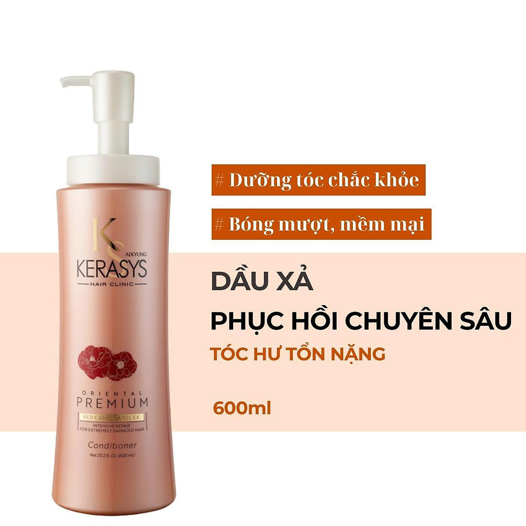 Dầu xả Aekyung Kerasys (Dưỡng tóc chắc khỏe - Dành cho tóc hư tổn nặng)