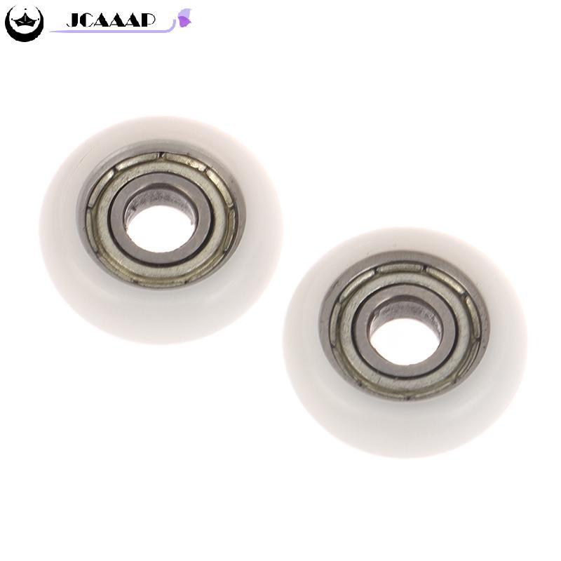 Jcaaap 2 Chiếc 695ZZ 5x18x6mm POM Nylon Vòng Loại Con Lăn Bánh Xe POM Bọc 695ZZ Mang Ròng Rọc Bánh X
