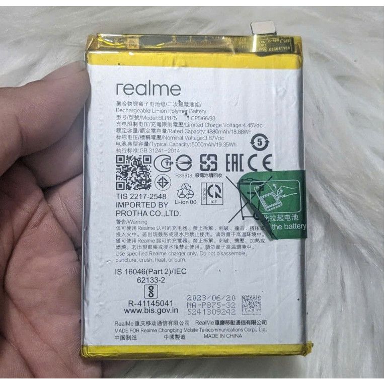 Pin Realme Narzo 50 5G BLP875 5000mAh Thay Thế
