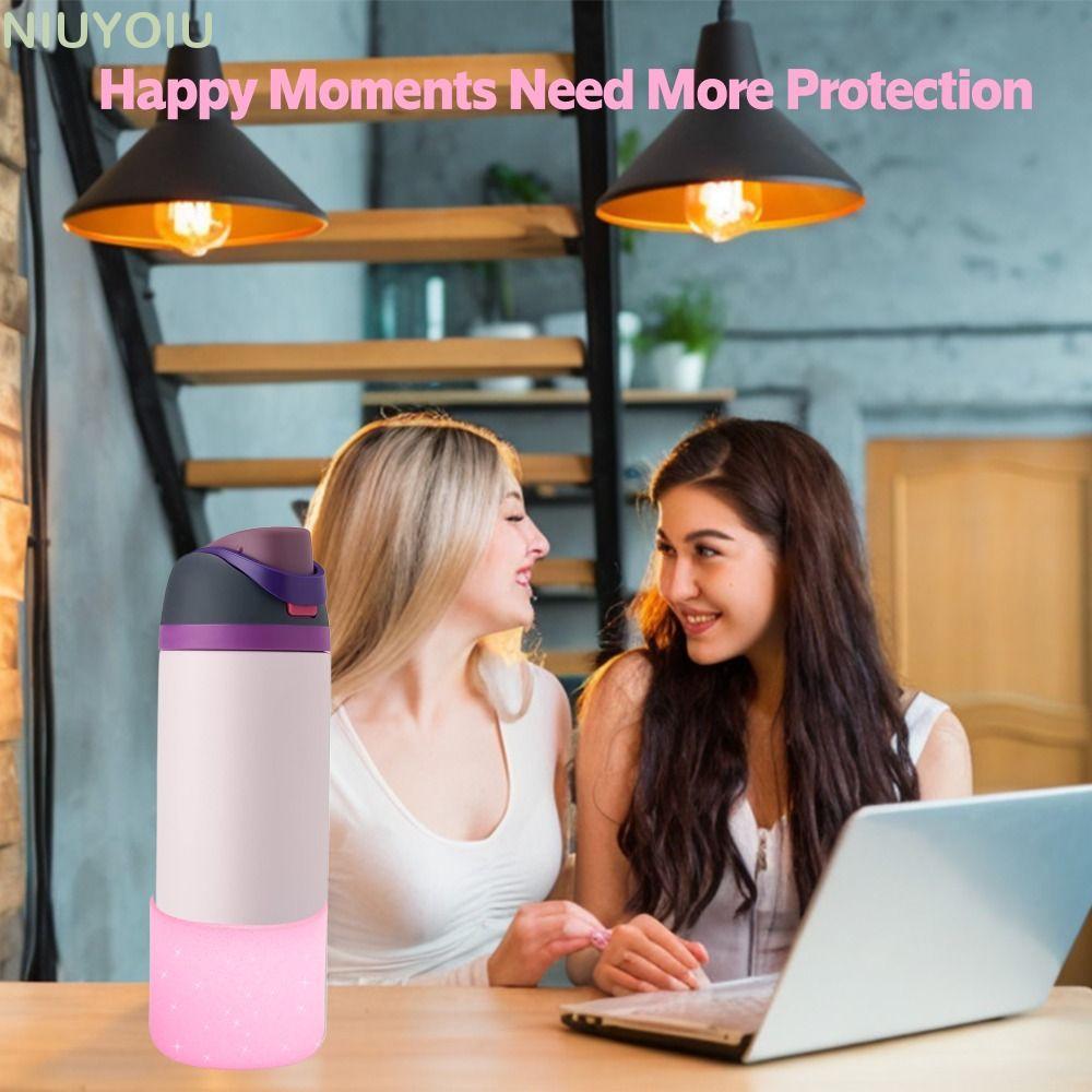 NIUYOIU Cốc Bảo Vệ, Nắp Đáy Chai Nước Boot Bình Nước Silicone Cốc Bảo Vệ Đệm, Chống Trơn Trượt Đáy C