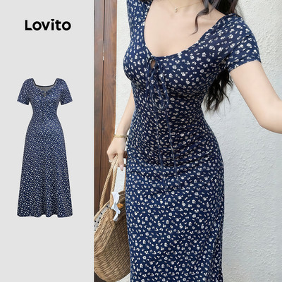 Đầm nữ Lovito xuân hè Hàn Quốc Boho LK5ED421