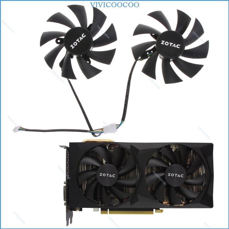 VIVI 4Pin 12V GPU Card Đồ Họa Quạt Làm Mát VGA Cooler Cho Zotac RTX2060 2060 SUPER Destroyer HA HB C