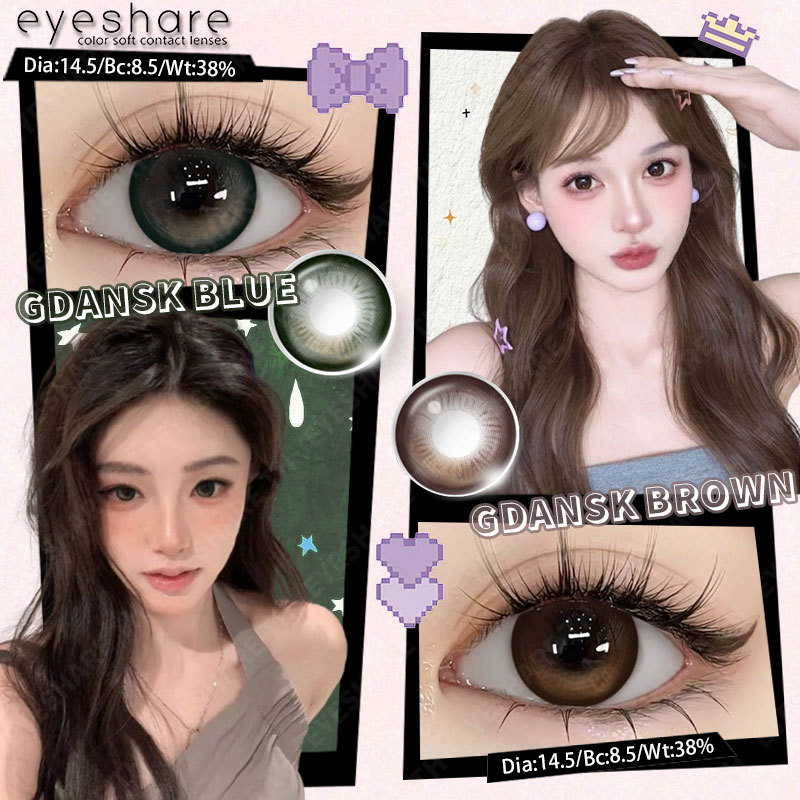 Eyeshare Hàng Mới Về GDANSK Thoải Mái Softlens Liên Hệ Ống Kính Mắt Lớn Trang Điểm 6 Tháng