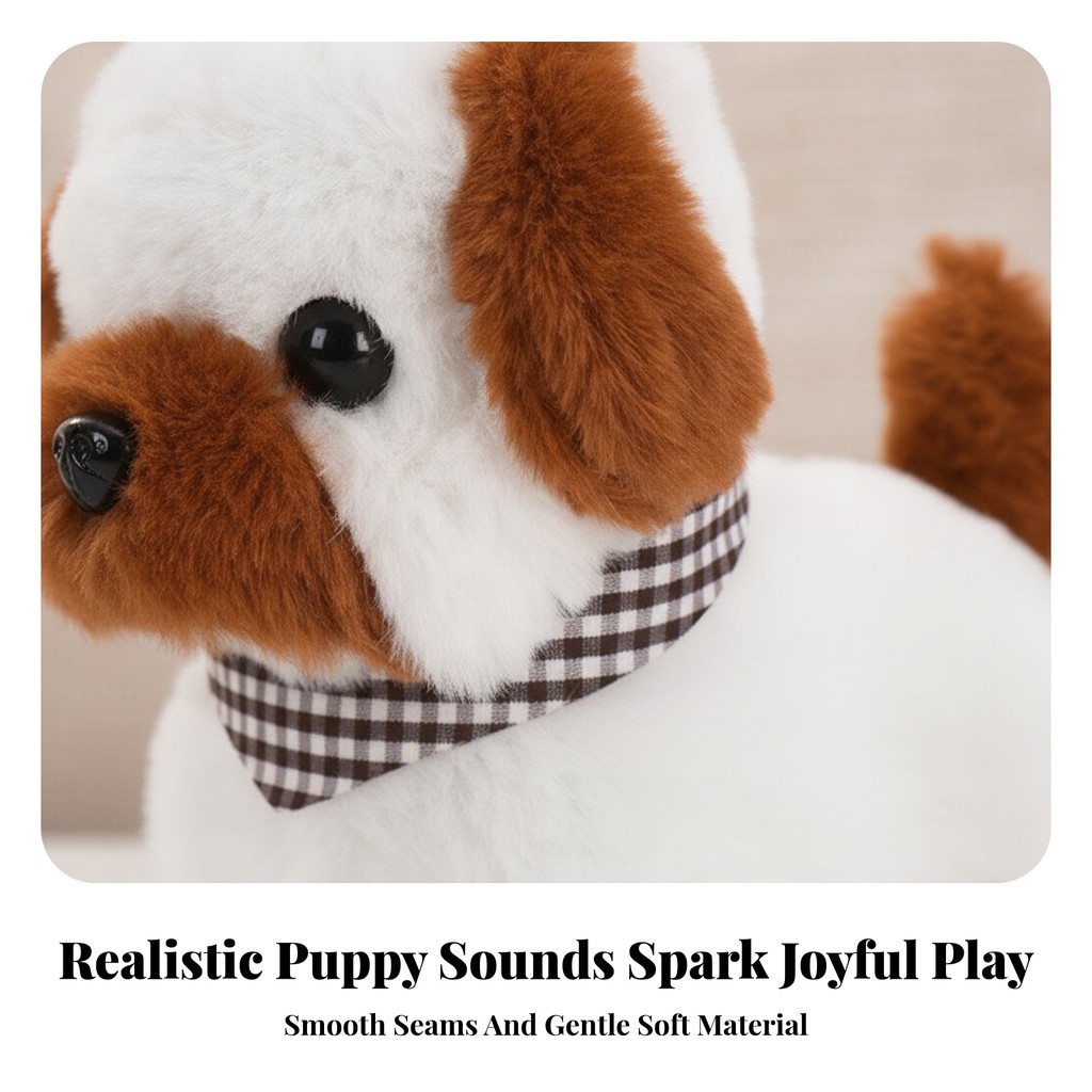 Đi Bộ Barking Đồ Chơi Chó Huggable Đi Bộ Barking Đồ Chơi Mềm Chó Đồ Chơi Mềm Chó Con Đồ Chơi Có Khăn