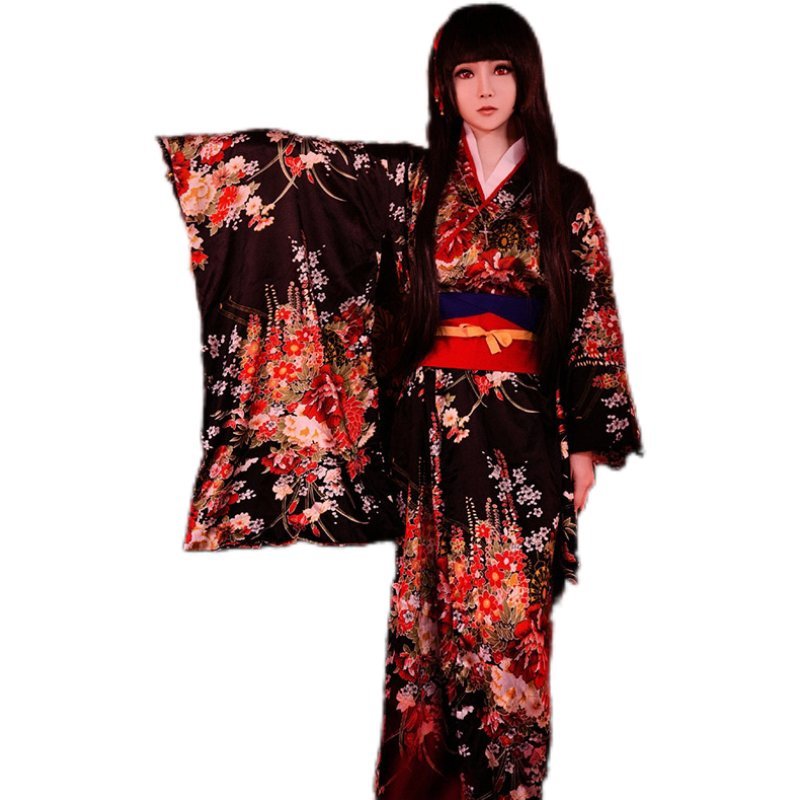 Trang phục cosplay Enma Ai Hell Girl kimono truyền thống Nhật Bản chụp ảnh
