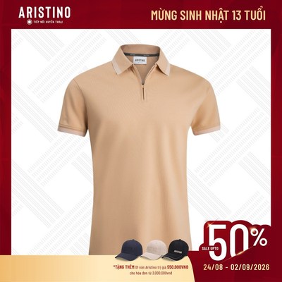 Áo Polo Nam Aristino Tay Ngắn Organic Cotton Regular Fit Co Giãn Nhiều Màu Thoáng Mát APS207AS0E