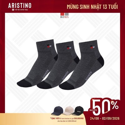 Tất, Vớ Nam Thể Thao Cổ Trung Kháng Khuẩn-Khử mùi Bizmen CSP02