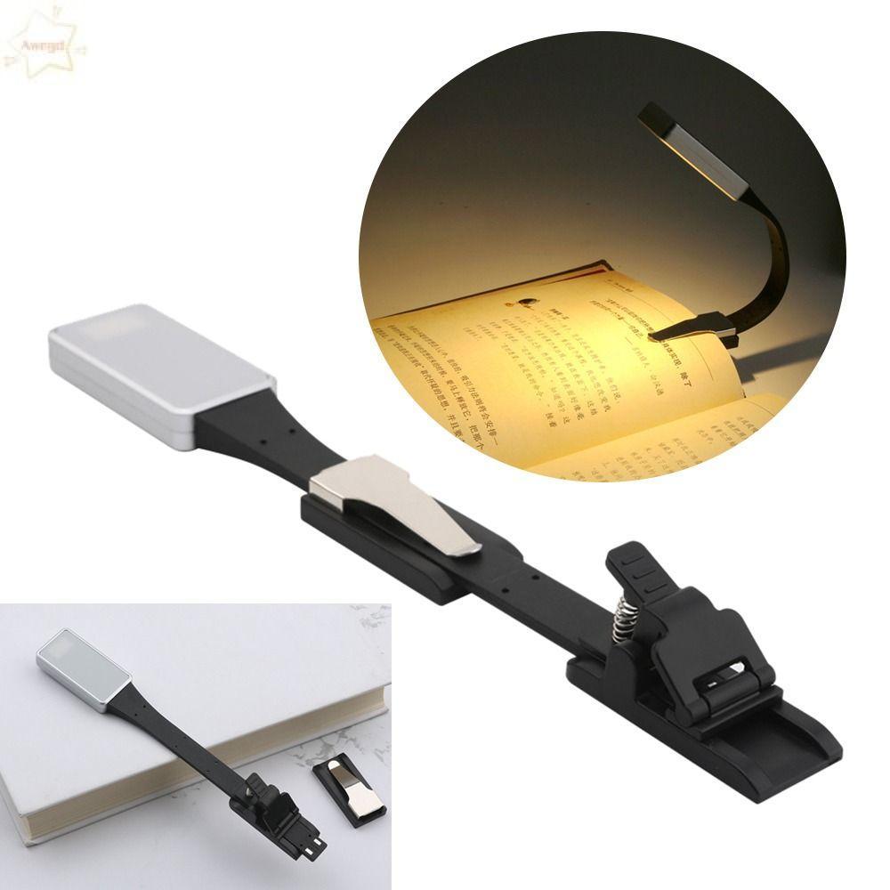 Đèn LED sách AWNGD có kẹp linh hoạt có thể tháo rời Kindle eBook Reader Đèn ngủ