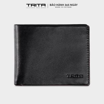 Ví nam da bò Trita (Thời trang nam gấp 2 ngang - Ví da RVN04) Bagsmart
