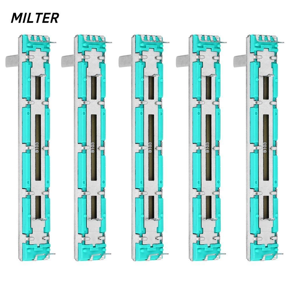 MILTER 10 Chiếc Máy Đo Điện Áp Trượt, Máy Đo Điện Áp 75 Mm Kênh Đôi, Hoạt Động Mịn B10K Lắp Đặt Dễ D