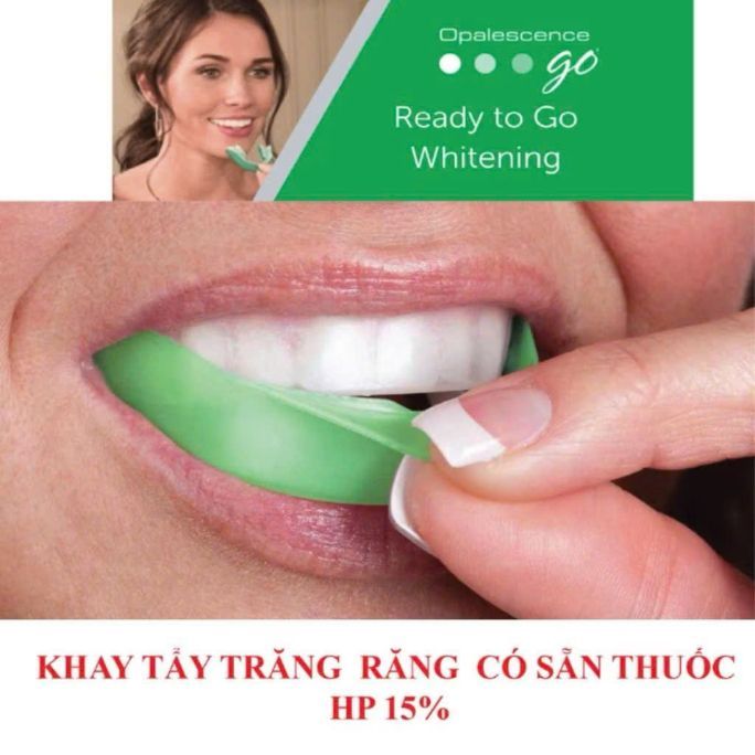 KHAY TẨY TRẮNG RĂNG TẠI NHÀ OPALESCENCE 15%GO HÀNG HOA KÌ