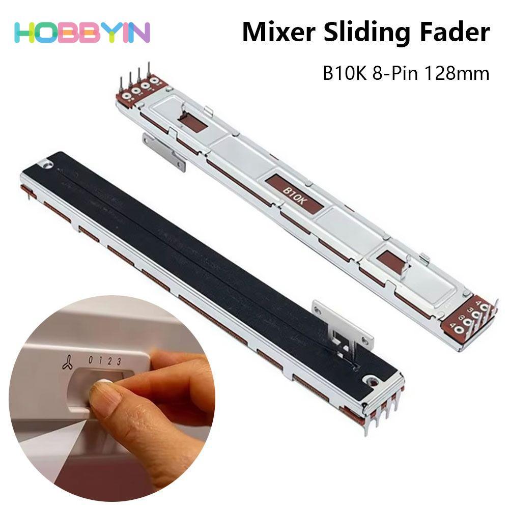 HOBBYIN 1 Cái Máy trộn Fader, B10K Trượt thẳng Fader, Bộ phận thay thế áp lực cầm tay chữ T 8 chân b