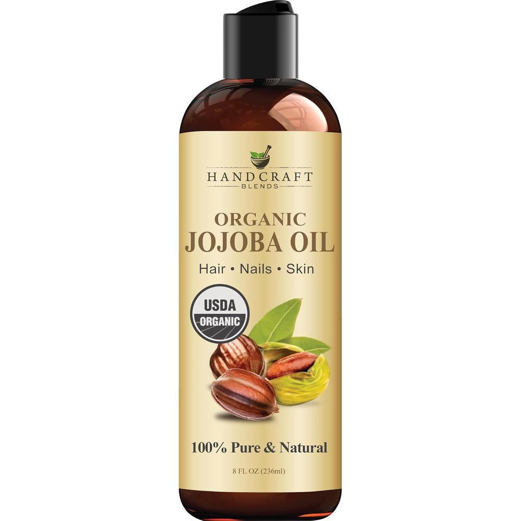 Thủ côngBlendsUSDAOrganicJojobaOil|Ép lạnh|8FlOz|100% nguyên chất &|ForHair, & Mặt|Cao cấpCarrierOil