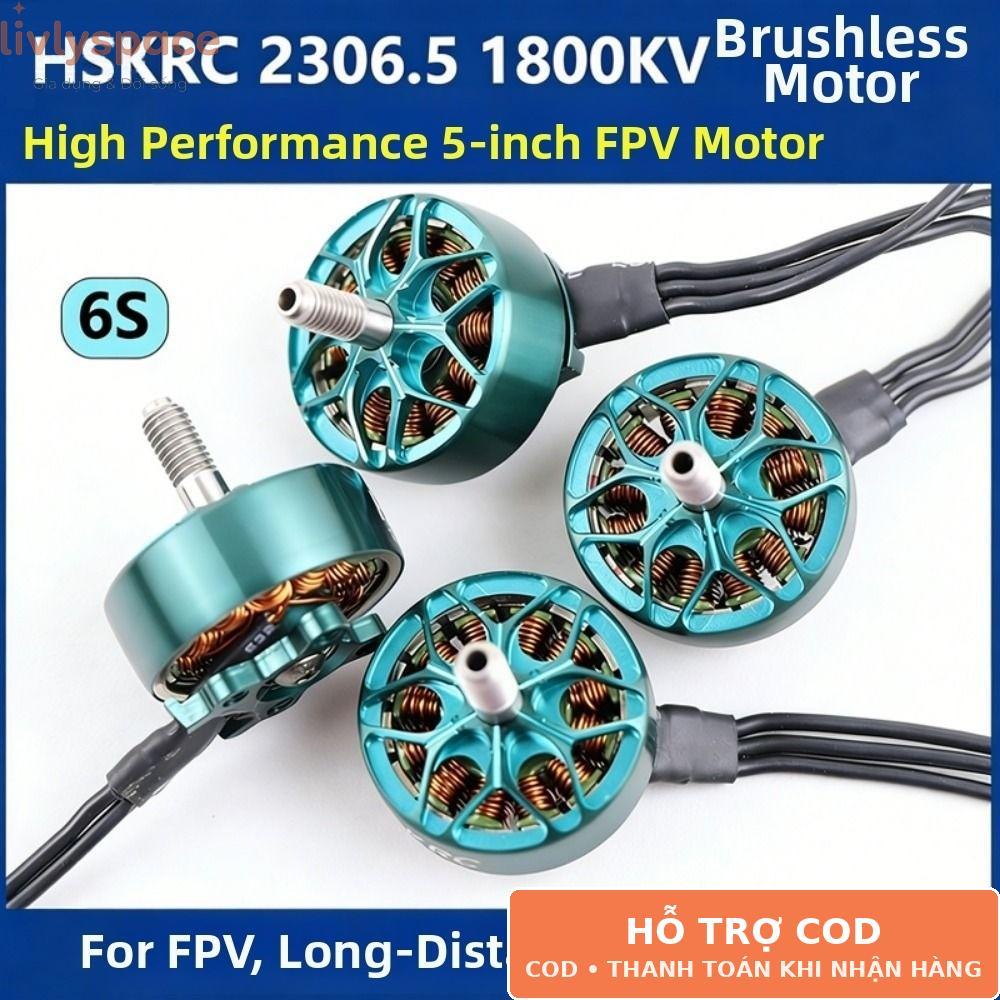 LIVLYSPACE Flying Racing Motor, HSKRC 2306.5 1800KV Crossover Machine Không chổi than MotorRacing Dr