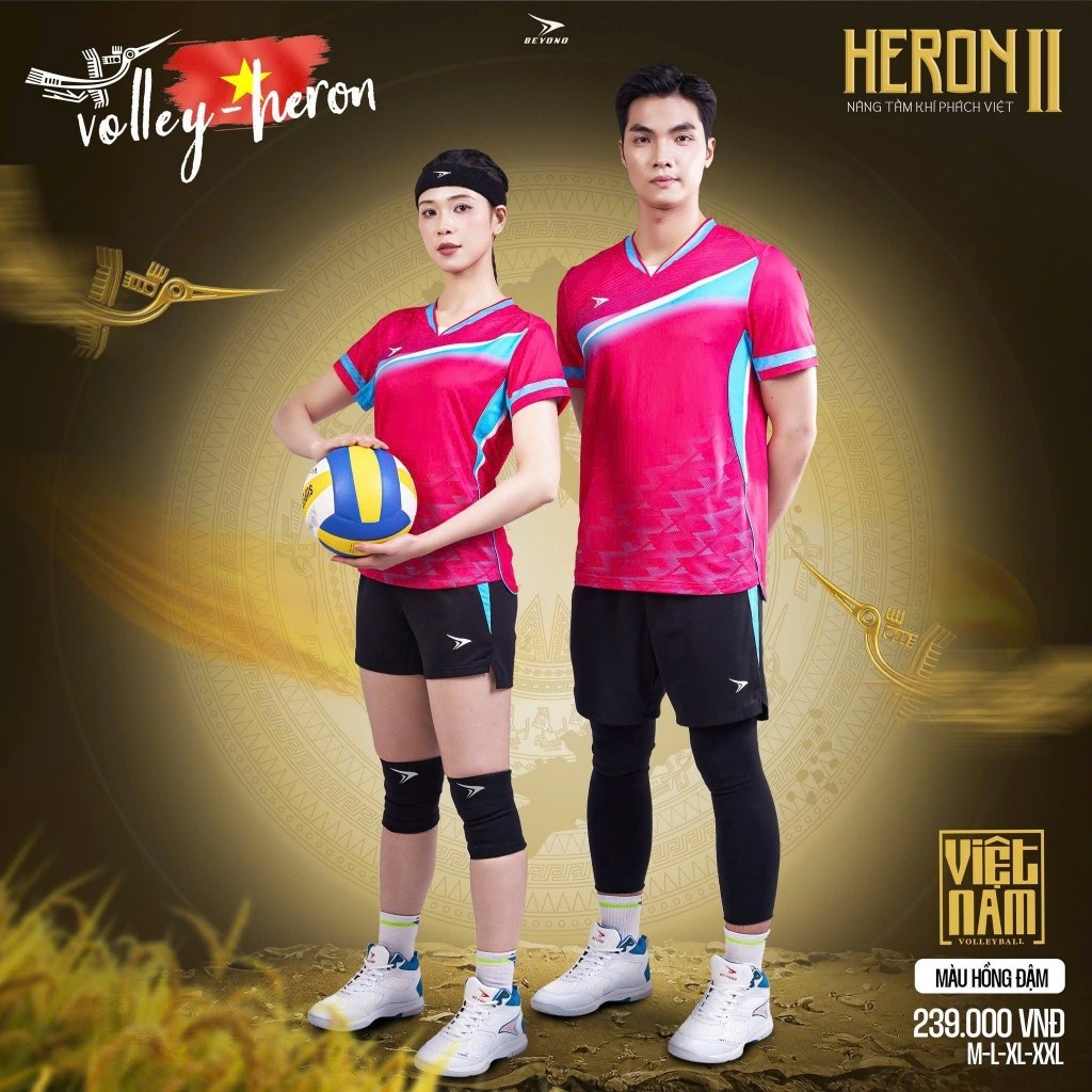 Quần Áo Bóng Chuyền Nam Nữ Heron II - Bộ Đồ Bóng Chuyền Beyono Nâng Tầm Khí Phách
