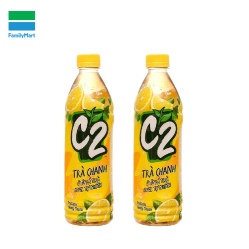 Combo 2 Nước Trà Xanh C2 Hương Chanh 455Ml