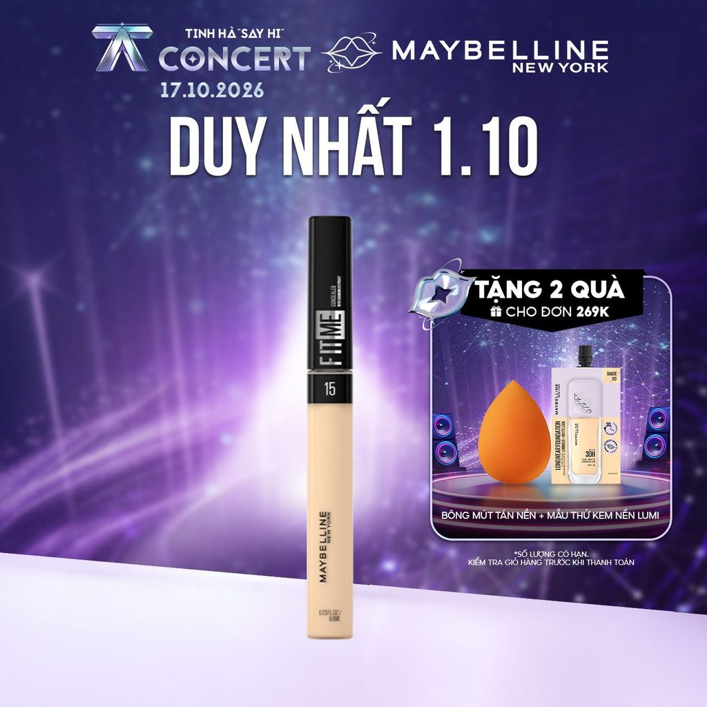 Kem Che Khuyết Điểm Mịn Lì Tiệp Mọi Tông Da Fit Me Concealer Maybelline New York 6.8ml