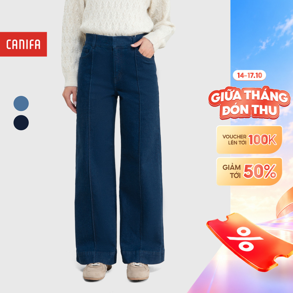 Quần jeans nữ CANIFA chất cotton dáng suông 6BJ25W002